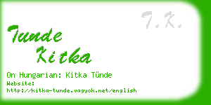tunde kitka business card
